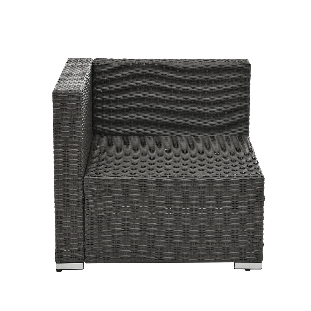 7-Piece Dark Gray Modular Wicker Patio Set