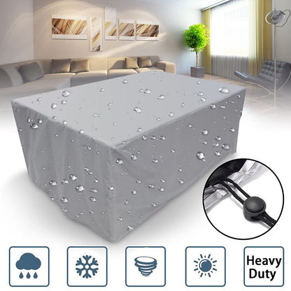 Dust Cover for Outdoor Furniture Waterproof and UV-Resistant Garden Patio Table and Chair Cover 210D Oxford Fabric