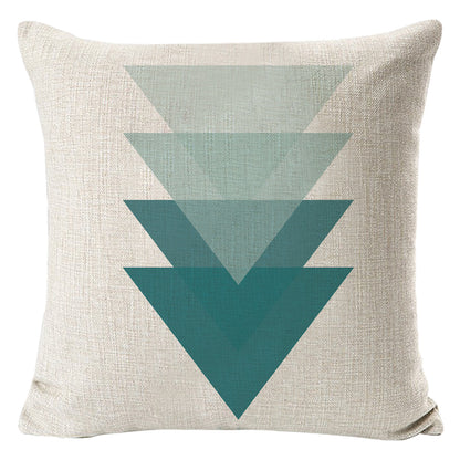 Geometric Striped Cotton Linen Cushion Cover