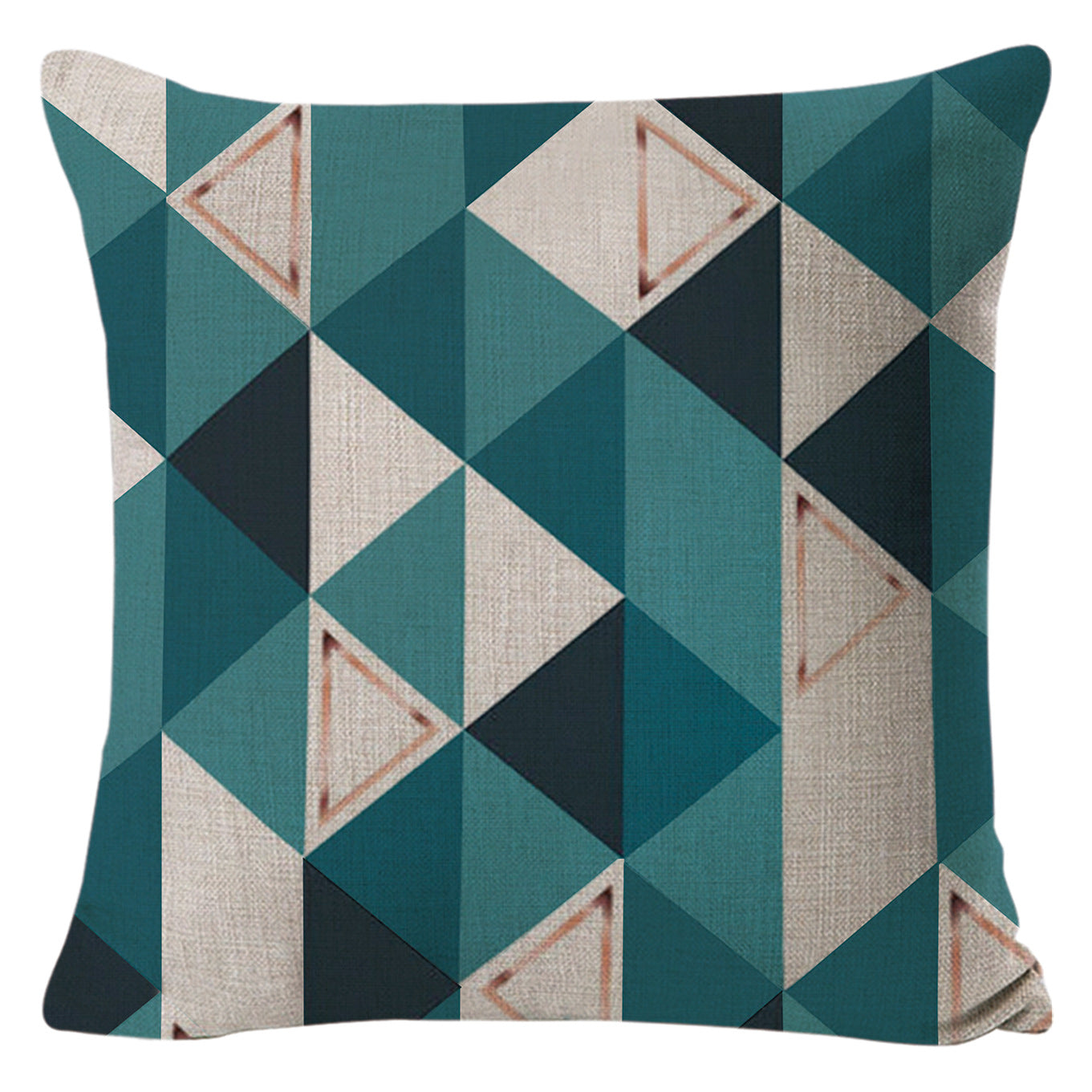 Geometric Striped Cotton Linen Cushion Cover