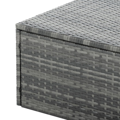 5-Piece Dark Gray Wicker Patio Set with Lift-Top Table