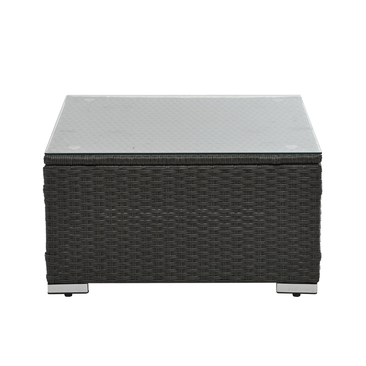 7-Piece Dark Gray Modular Wicker Patio Set