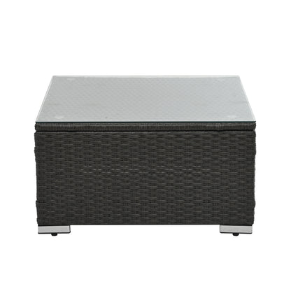 7-Piece Dark Gray Modular Wicker Patio Set