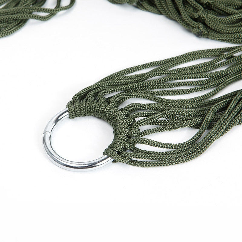 Single-Person Mesh Nylon Hammock - Portable Camping Seat