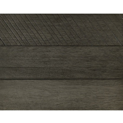 Contemporary Three-Tone Gray Finish Nightstand Perched Atop Metal Legs Acacia Veneer Modern Bedroom Furniture