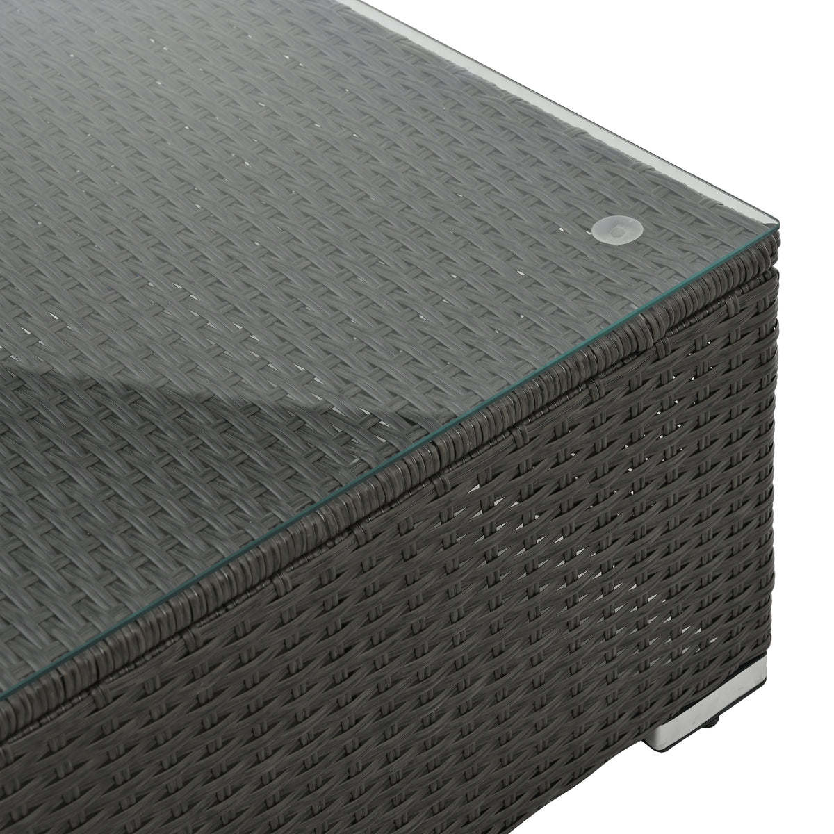 7-Piece Dark Gray Modular Wicker Patio Set