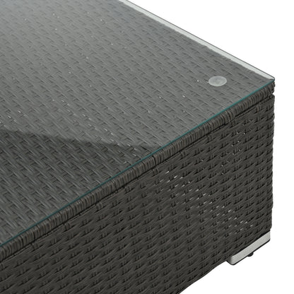 7-Piece Dark Gray Modular Wicker Patio Set