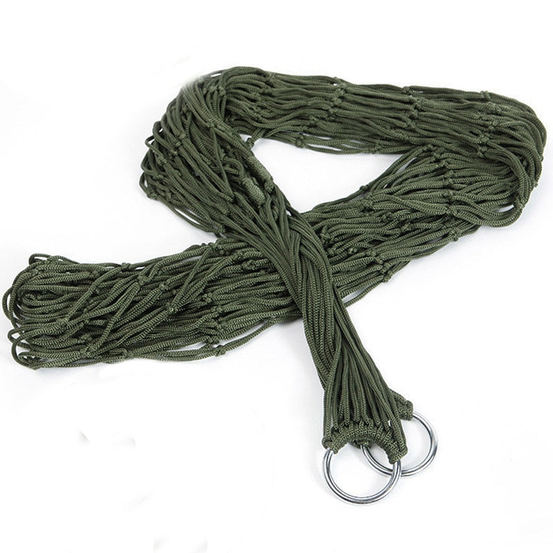 Single-Person Mesh Nylon Hammock - Portable Camping Seat
