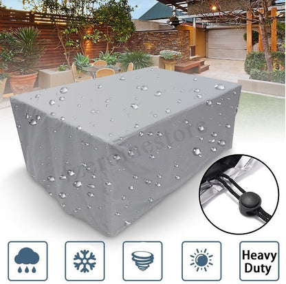 Dust Cover for Outdoor Furniture Waterproof and UV-Resistant Garden Patio Table and Chair Cover 210D Oxford Fabric