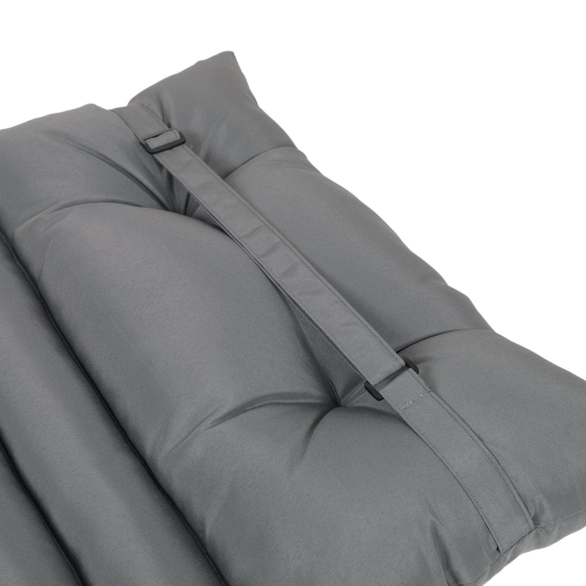 2-Piece Grey Outdoor Chaise Lounge Cushion Set