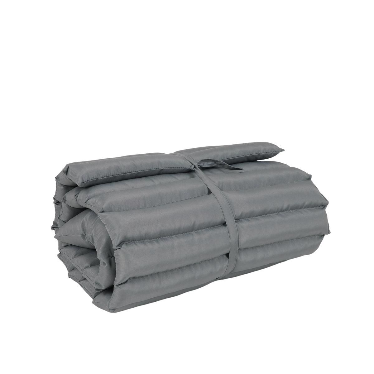 2-Piece Grey Outdoor Chaise Lounge Cushion Set