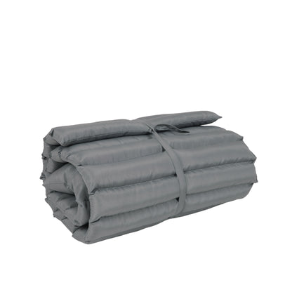 2-Piece Grey Outdoor Chaise Lounge Cushion Set