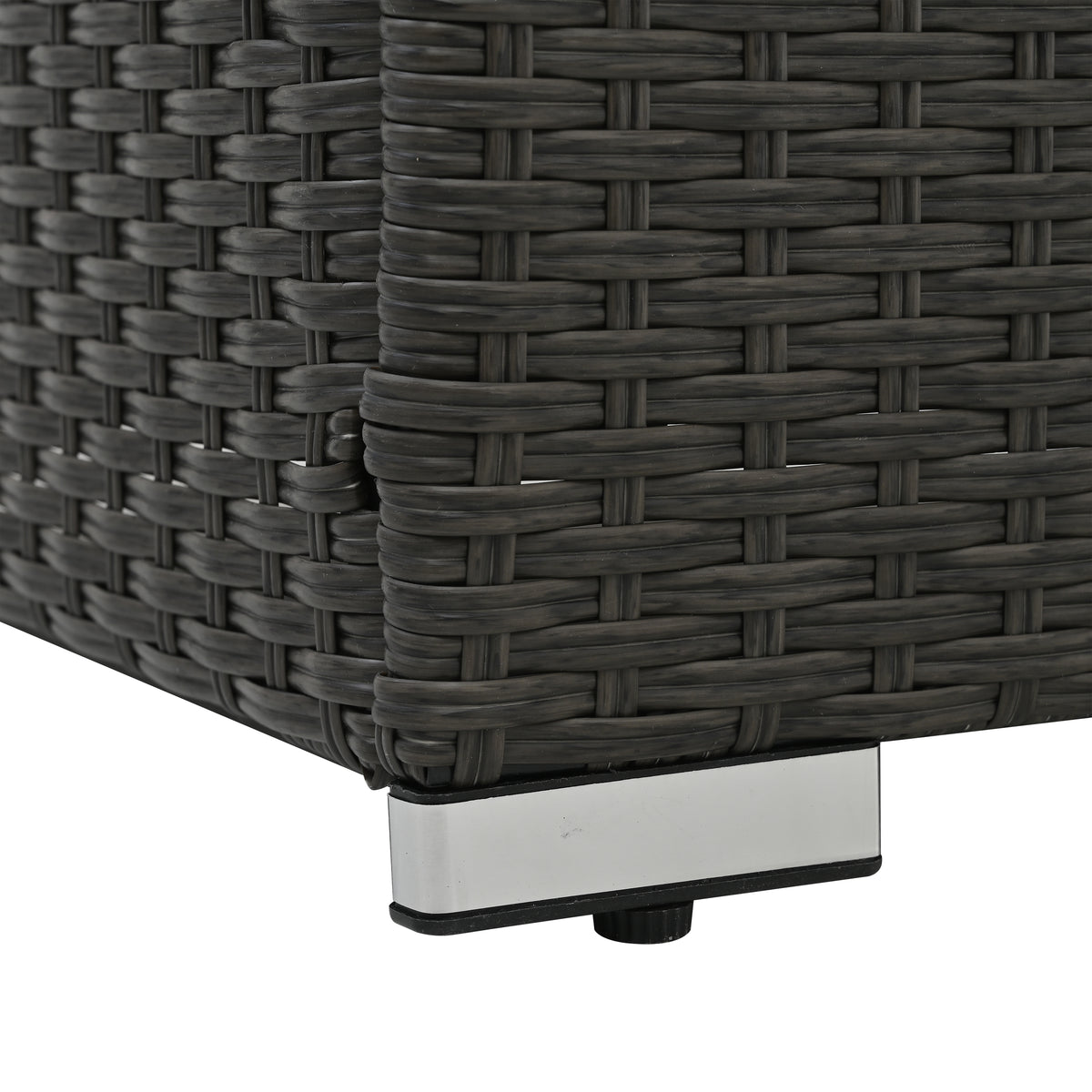 7-Piece Dark Gray Modular Wicker Patio Set