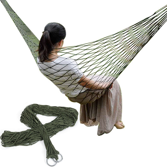 Single-Person Mesh Nylon Hammock - Portable Camping Seat