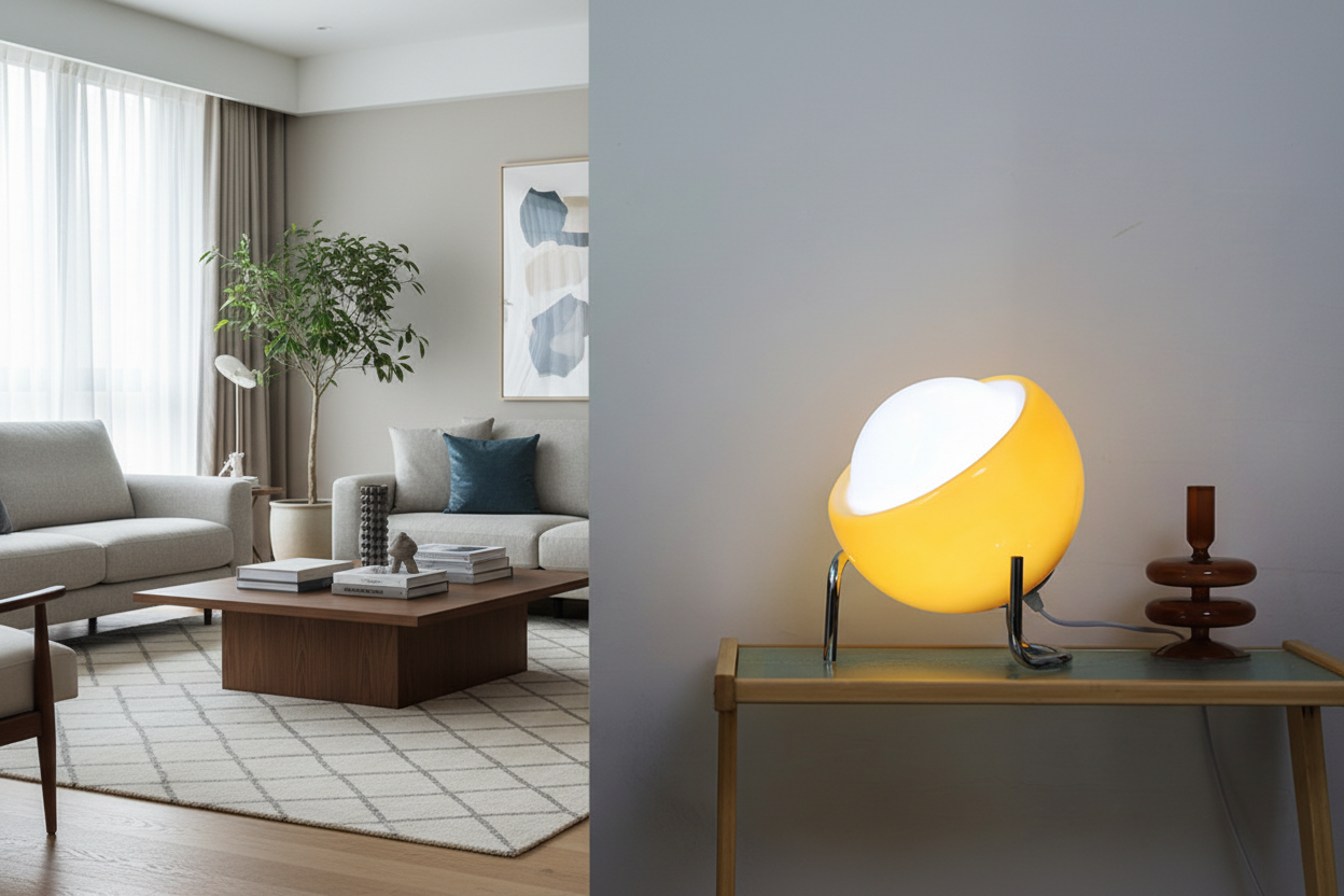 Bauhaus Glass Table Lamp Vintage Bedside Desk Light