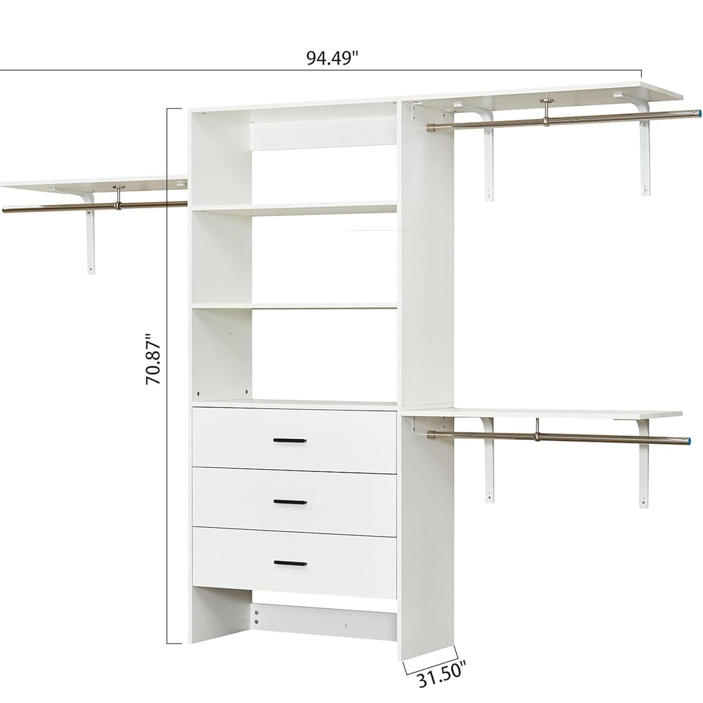Closet Organizer System - White