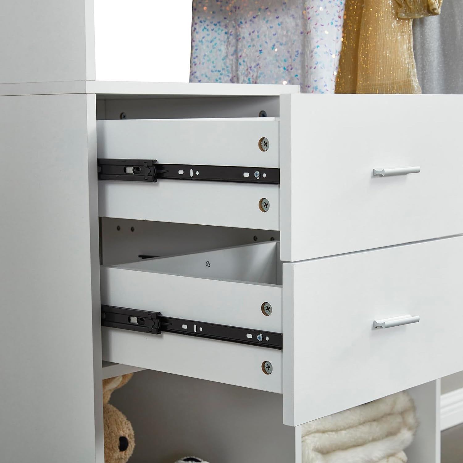 Closet Organizer System - Wooden Wardrobe - White