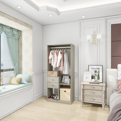 Closet System for Walk in Closets - Gray