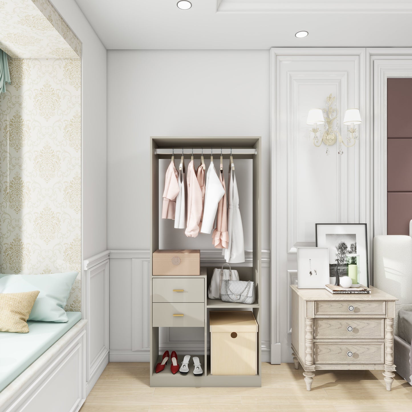 Closet System for Walk in Closets - Gray