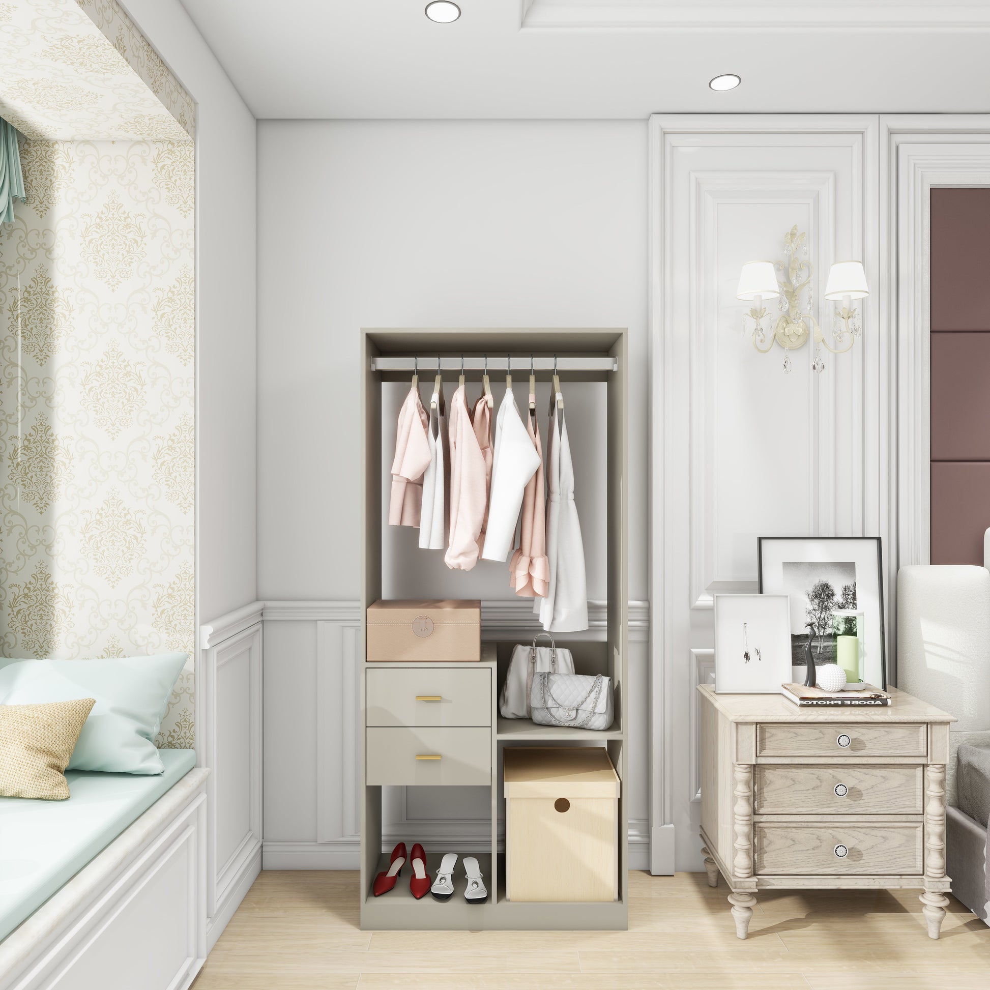 Closet System for Walk in Closets - Gray
