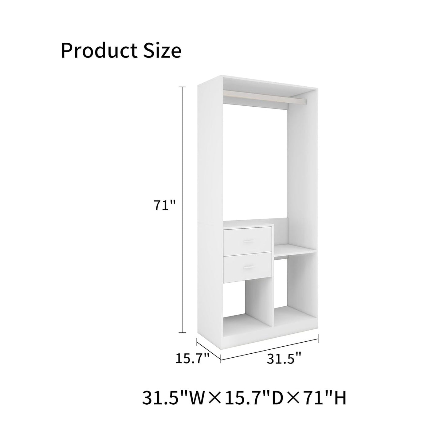 Closet System for Walk in Closets - Gray