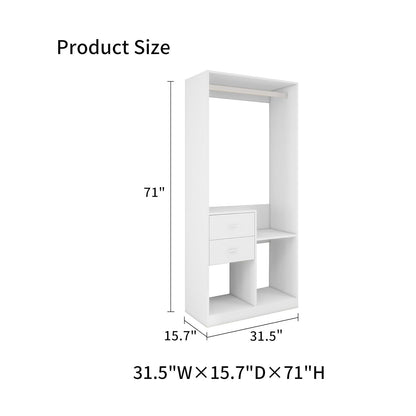 Closet System for Walk in Closets - Gray