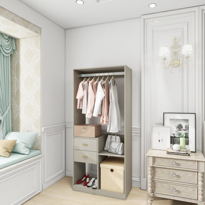Closet System for Walk in Closets - Gray