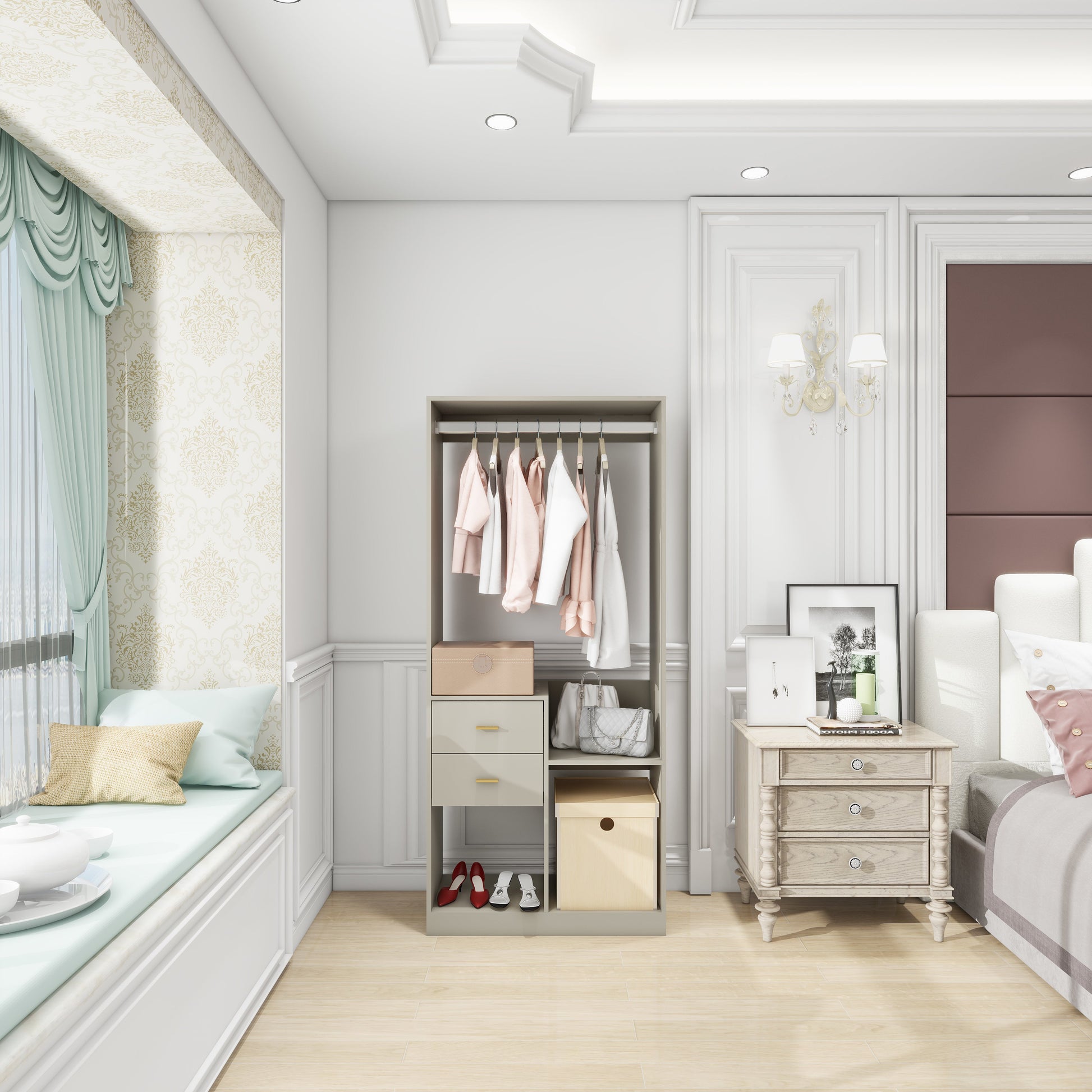 Closet System for Walk in Closets - Gray