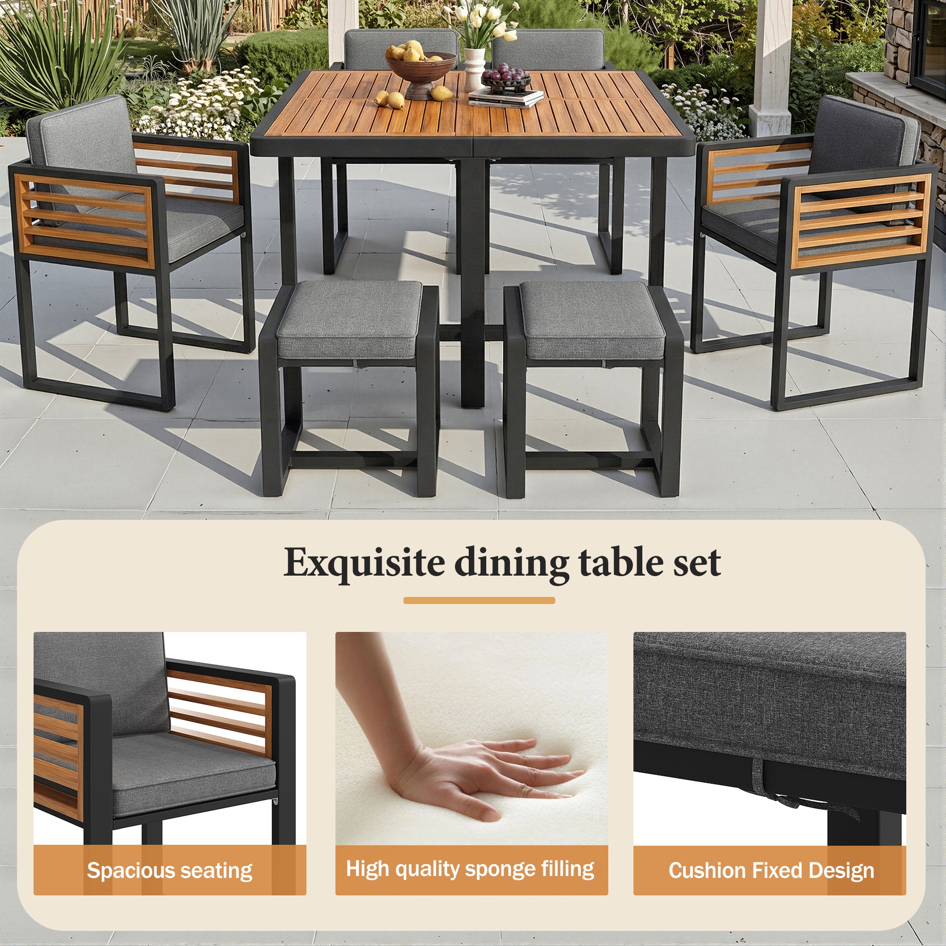 Garden Lounge Set With 12 Chairs And Table - Outdoor Dining Table