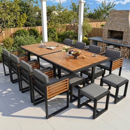 Garden Lounge Set With 12 Chairs And Table - Outdoor Dining Table