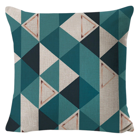 Geometric Striped Cotton Linen Cushion Cover