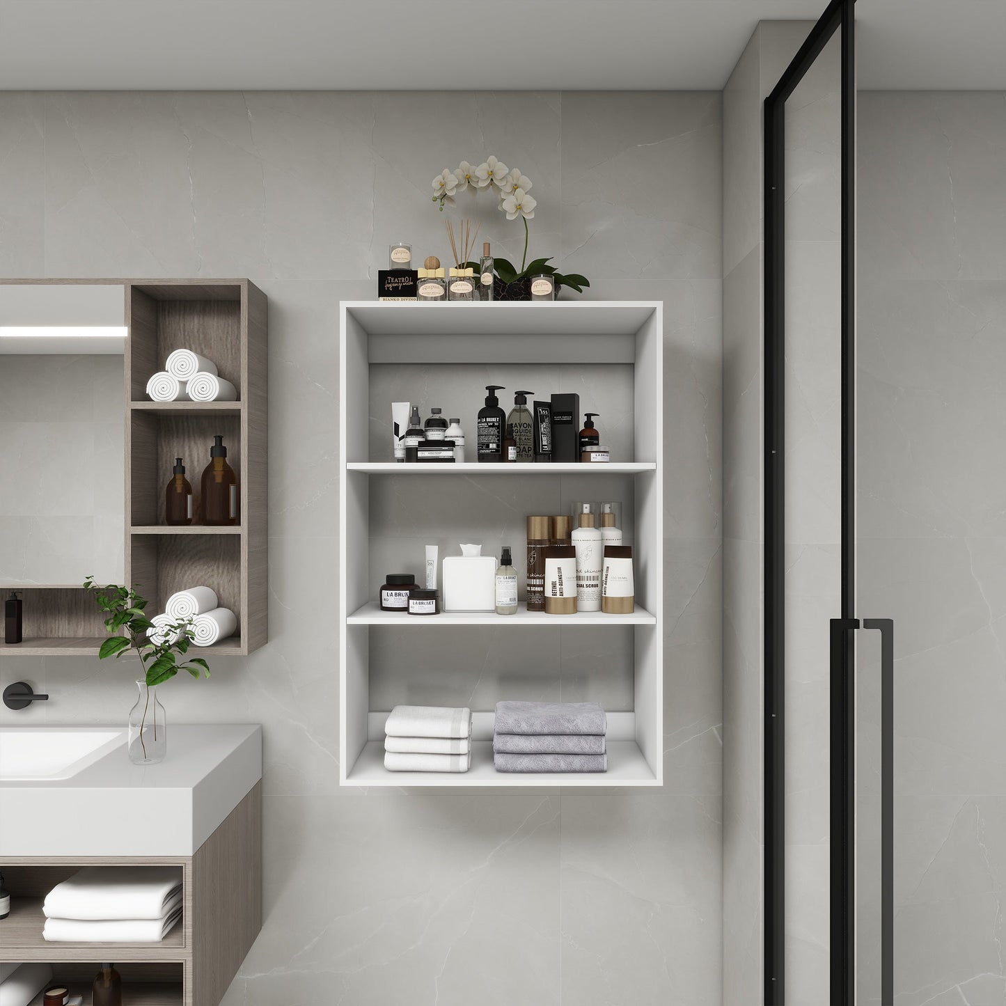 Modular Closet System Wall-Mounted White Wardrobe Organizer