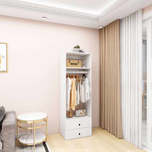 Modular Wooden Closet Organizer System - White