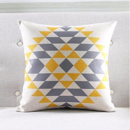 Nordic Linen Throw Pillow Cover Geometric Striped Cushion