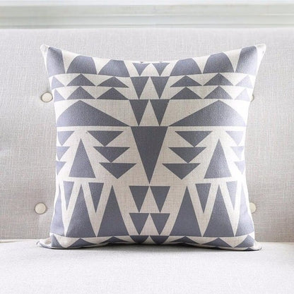 Nordic Linen Throw Pillow Cover Geometric Striped Cushion