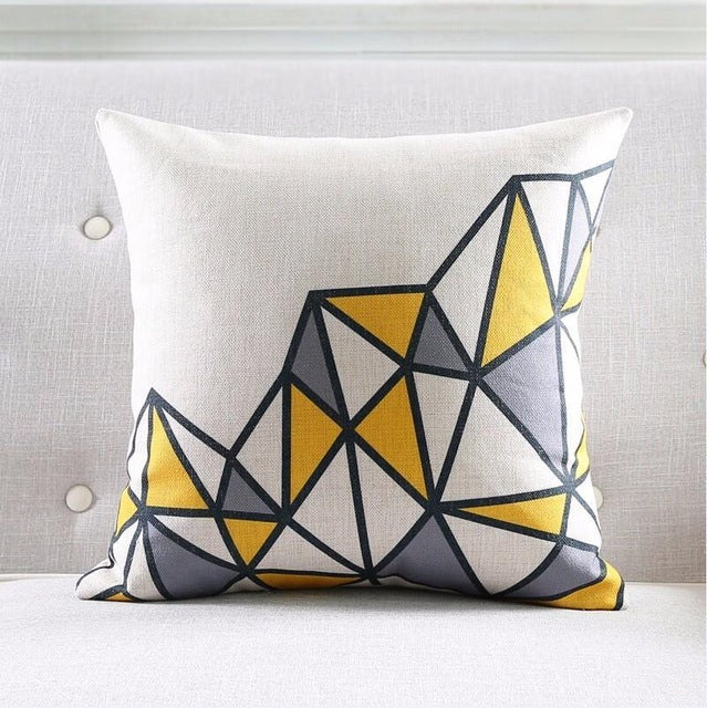 Nordic Linen Throw Pillow Cover Geometric Striped Cushion