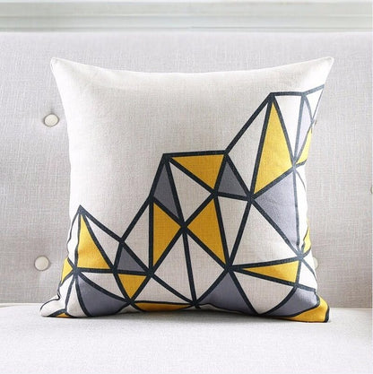 Nordic Linen Throw Pillow Cover Geometric Striped Cushion