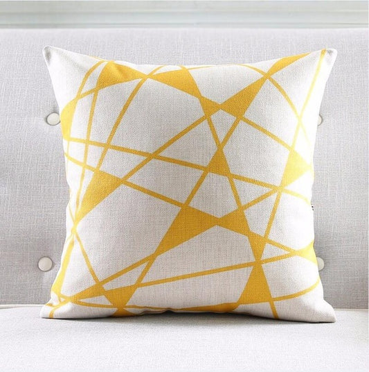 Nordic Linen Throw Pillow Cover Geometric Striped Cushion