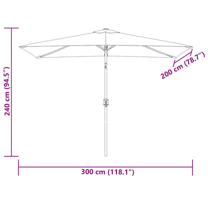 Rectangular Parasol - Sand White