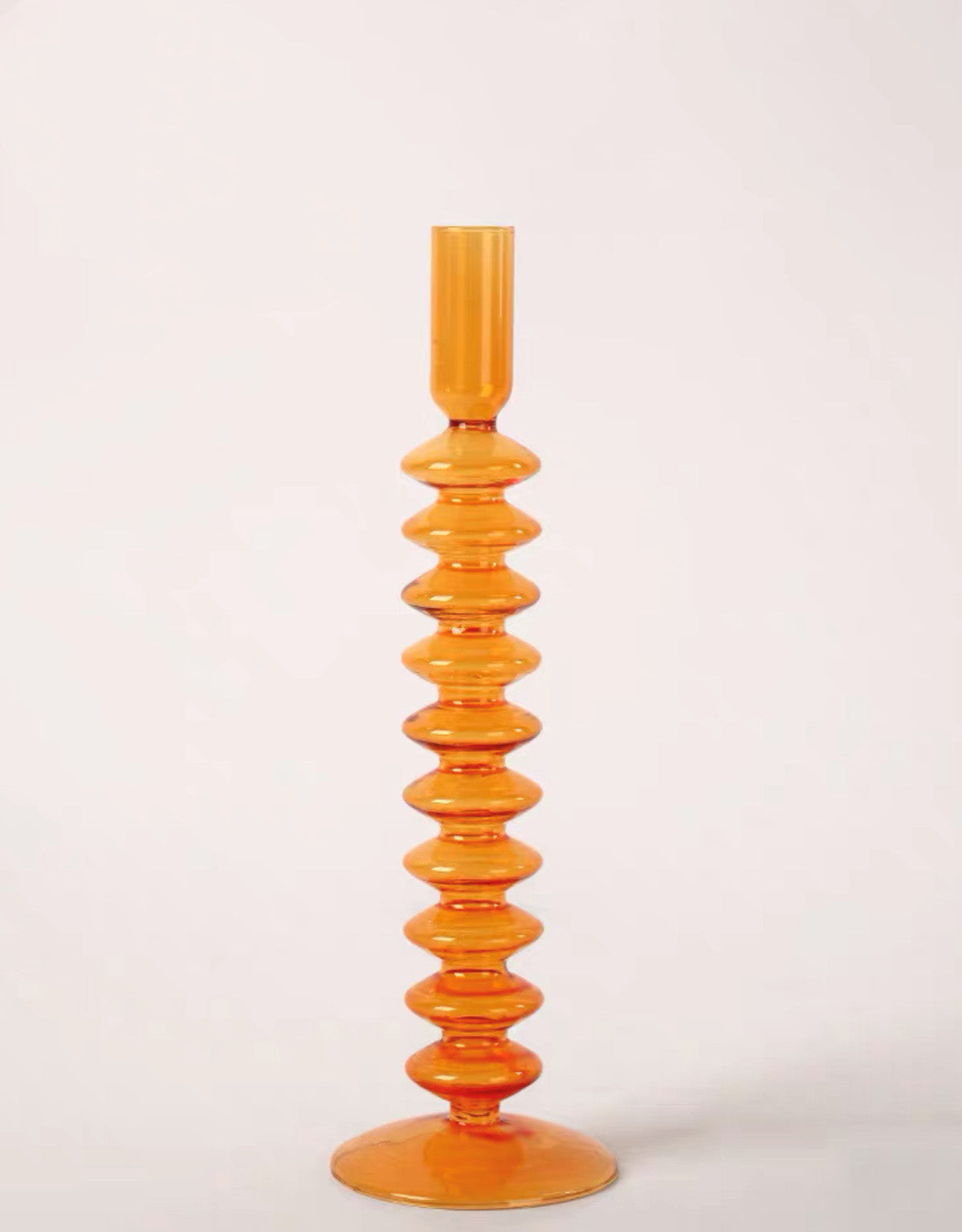Retro Glass Color Candle Holder