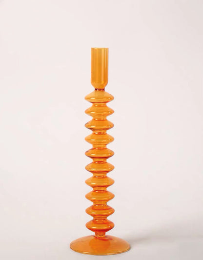 Retro Glass Color Candle Holder
