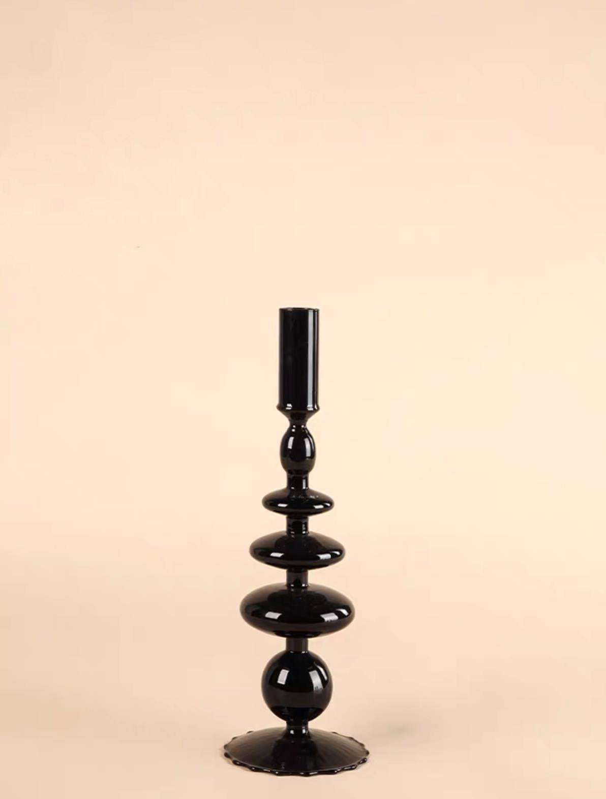 Retro Glass Color Candle Holder