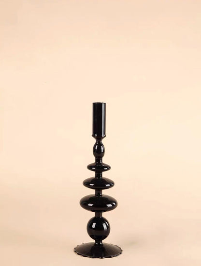 Retro Glass Color Candle Holder