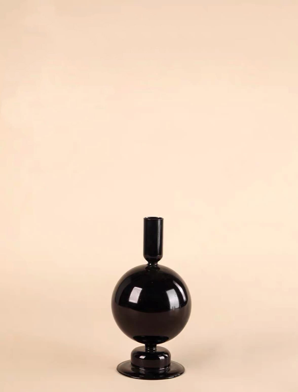 Retro Glass Color Candle Holder